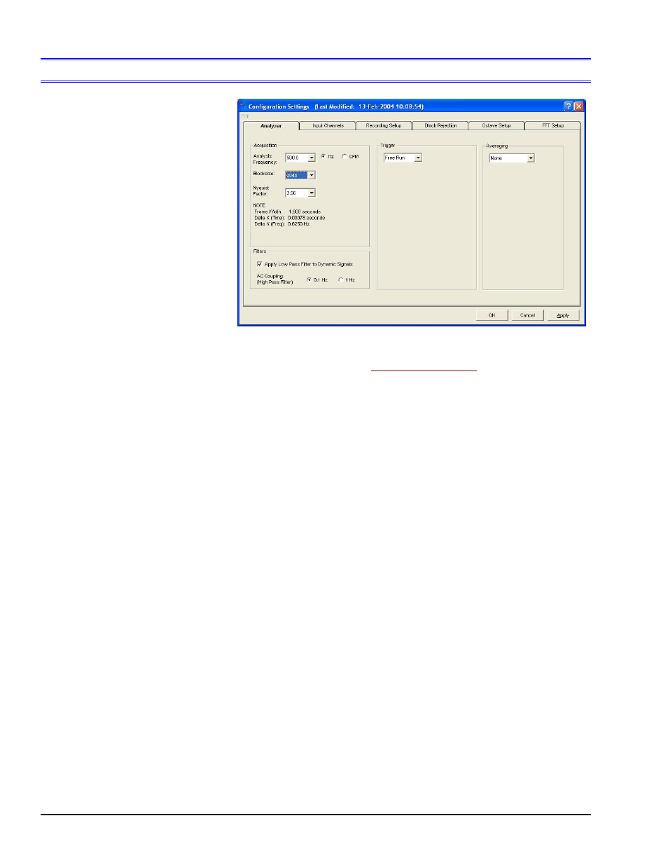 Analyzer tab, Analyzer tab …… 4-4, Analyzer…… 4-4 | Configuration | Measurement Computing eZ-PostView rev.2.0 User Manual | Page 82 / 144