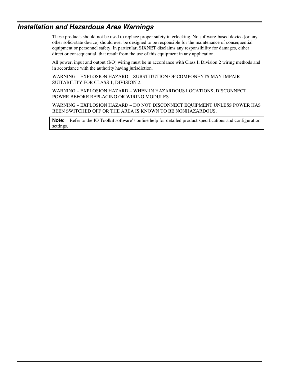 Installation and hazardous area warnings | Measurement Computing PointScan 300 Series rev.1.0 User Manual | Page 4 / 42