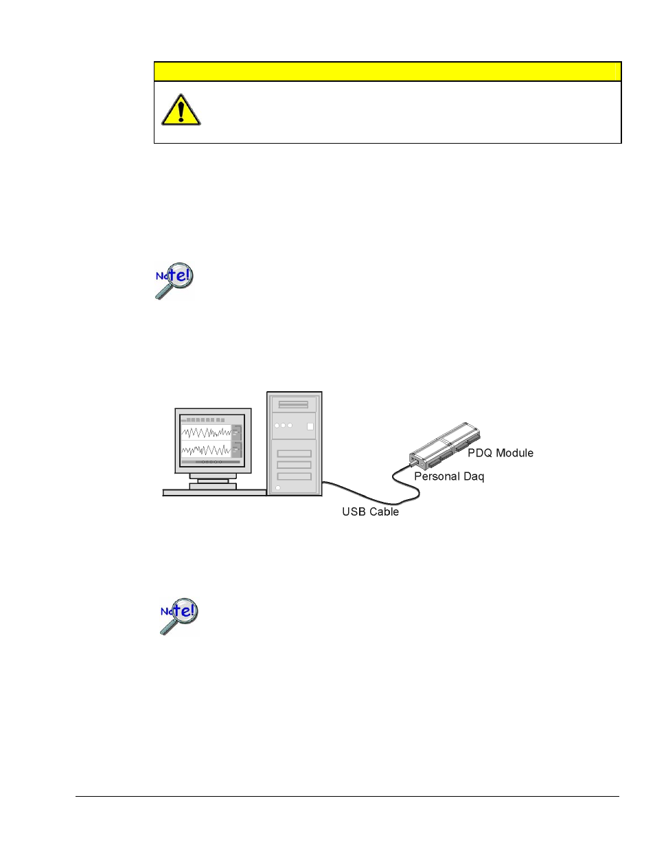 Connect personal daq to host pc, Caution | Measurement Computing Personal Daq rev.6.0 User Manual | Page 13 / 170