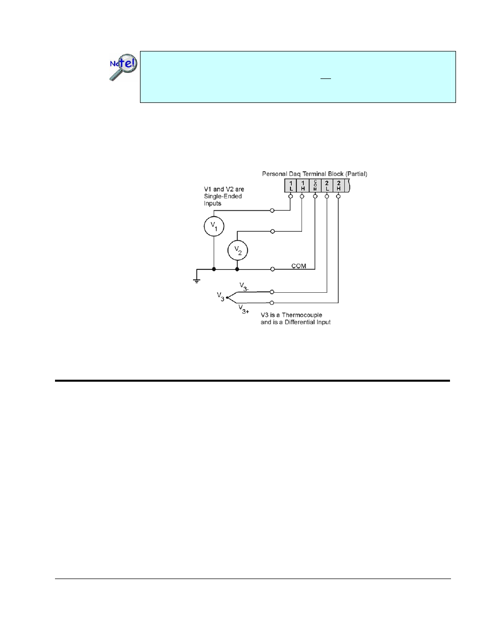 Start personal daqview, Connecting thermocouple wires | Measurement Computing Personal Daq rev.6.0 User Manual | Page 15 / 170