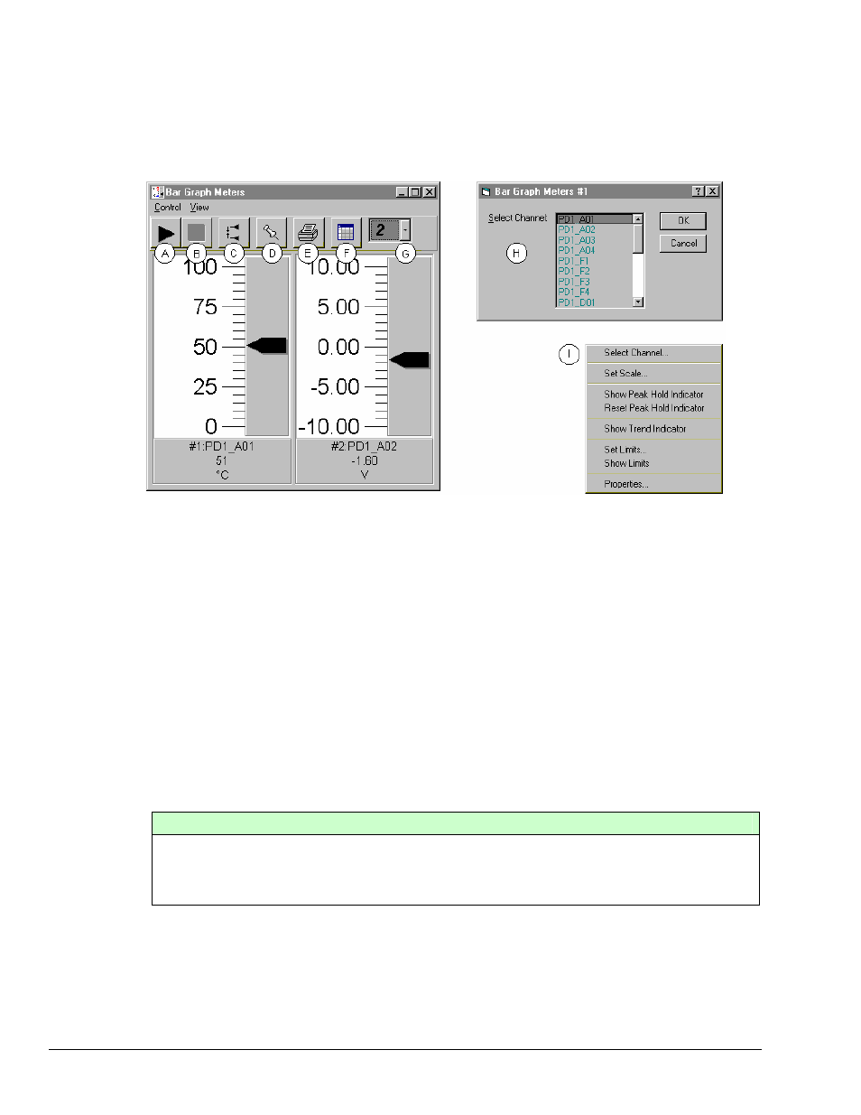 Bar graph meters | Measurement Computing Personal Daq rev.6.0 User Manual | Page 66 / 170