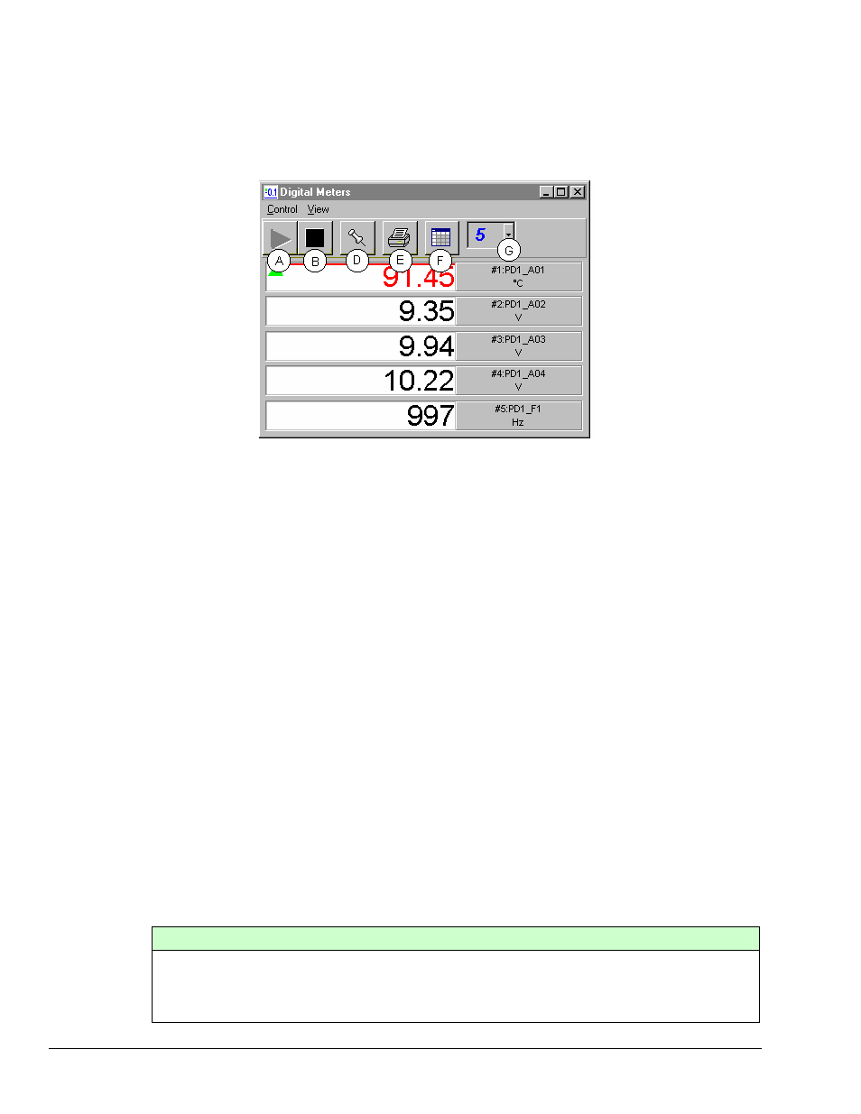 Digital meters | Measurement Computing Personal Daq rev.6.0 User Manual | Page 68 / 170