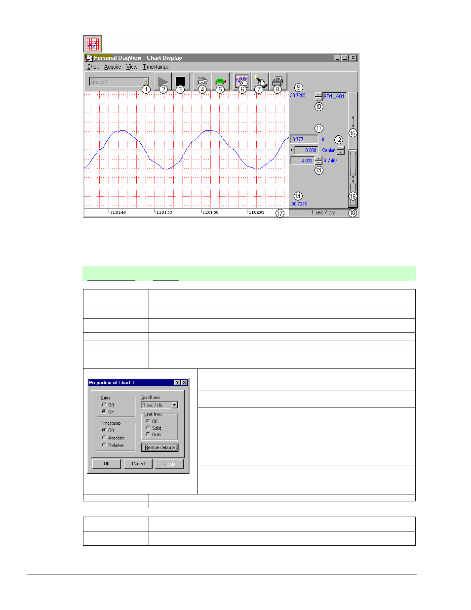 Pull-down menus | Measurement Computing Personal Daq rev.6.0 User Manual | Page 70 / 170