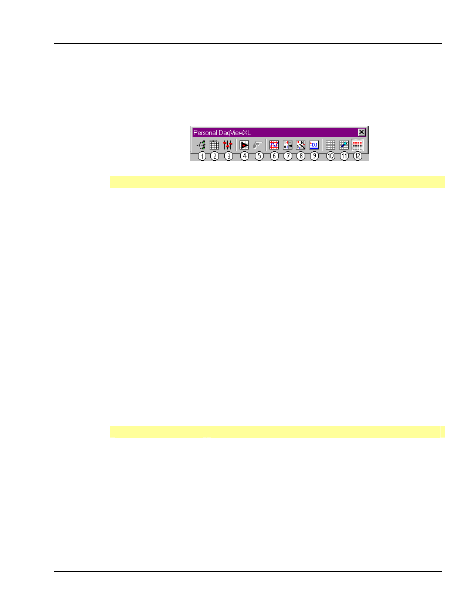 Configuration reference, Toolbar buttons, Tools pull-down menu | Measurement Computing Personal Daq rev.6.0 User Manual | Page 87 / 170