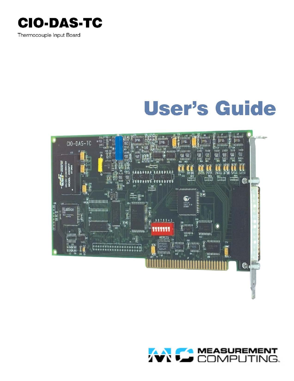 Measurement Computing CIO-DAS-TC User Manual | 18 pages