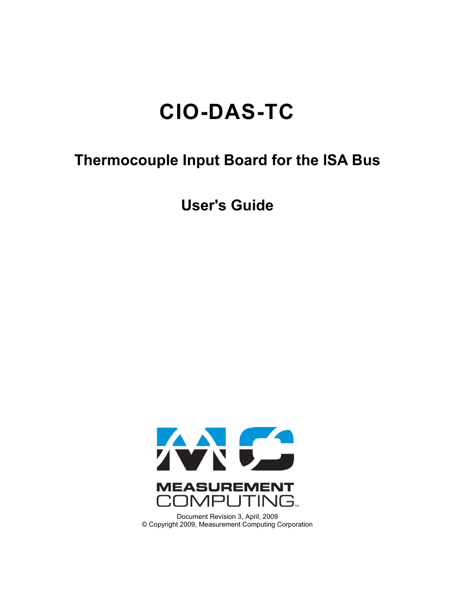 Cio-das-tc | Measurement Computing CIO-DAS-TC User Manual | Page 2 / 18