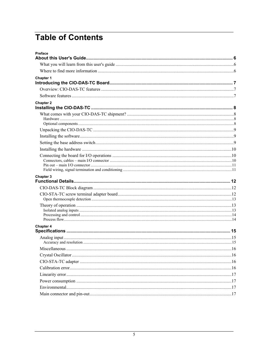 Measurement Computing CIO-DAS-TC User Manual | Page 5 / 18