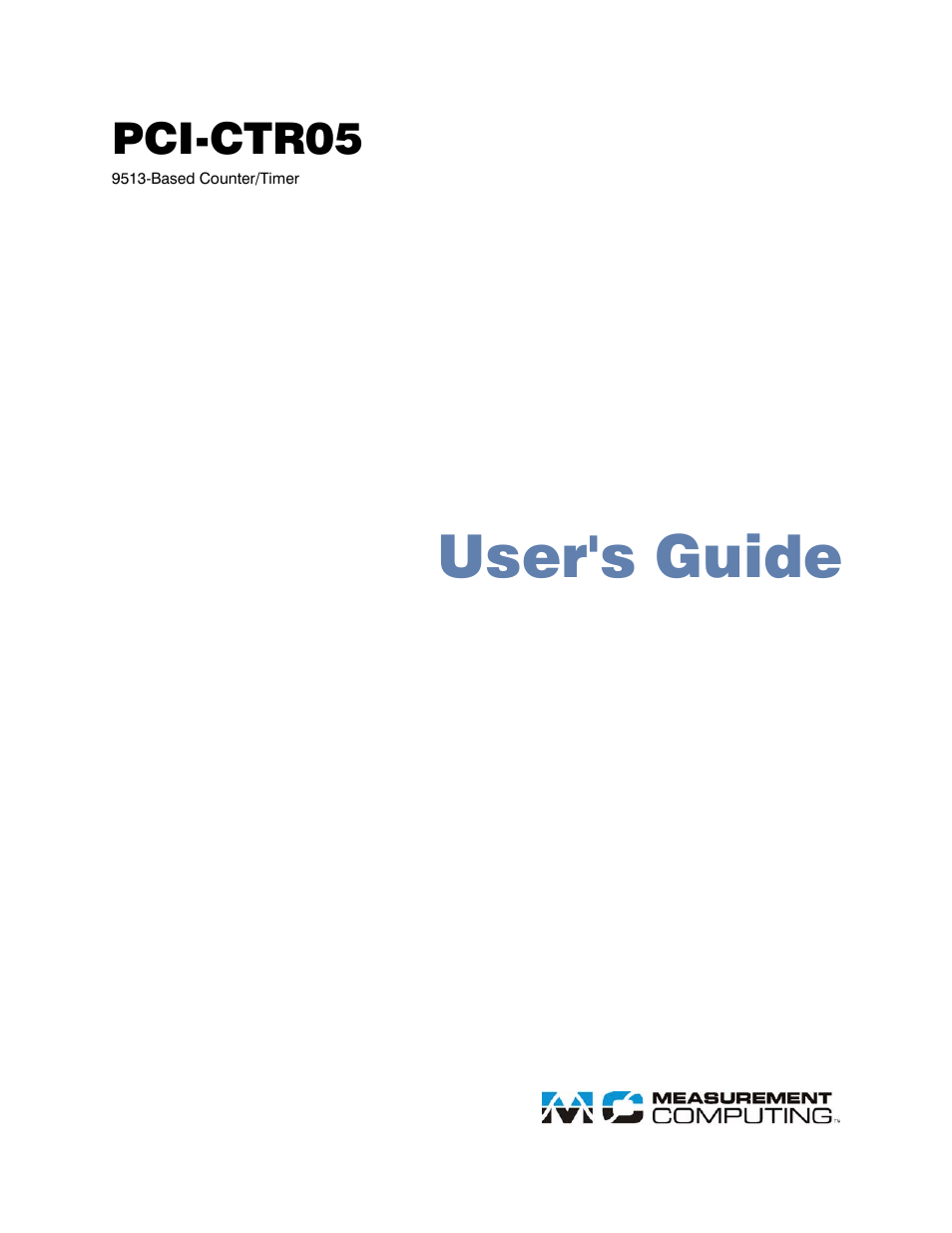 Measurement Computing PCI-CTR05 User Manual | 18 pages