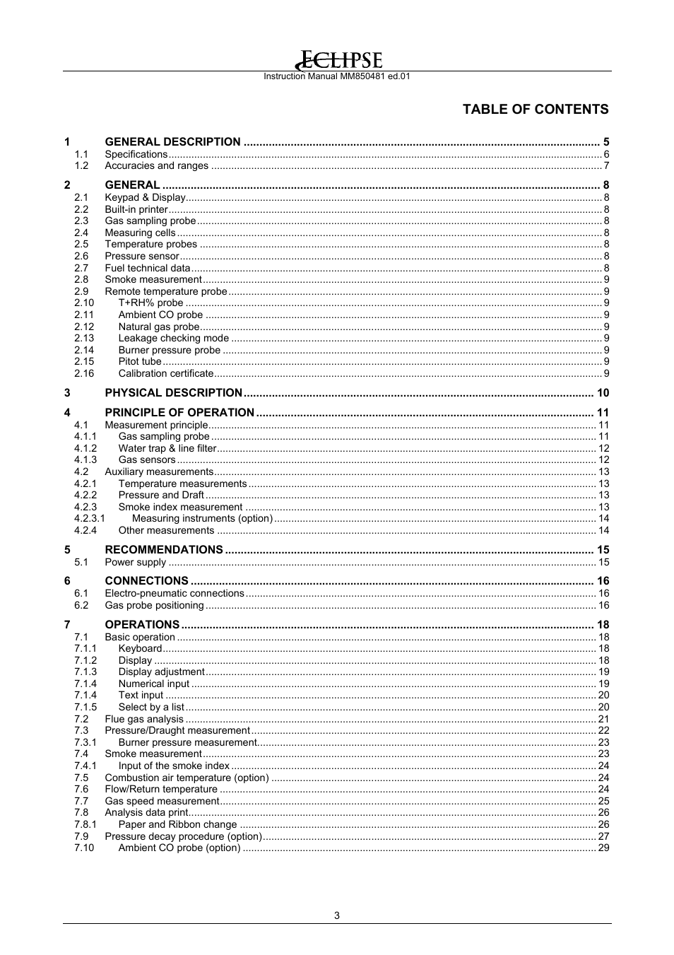 Eclipse Combustion EGA4 User Manual | Page 3 / 50