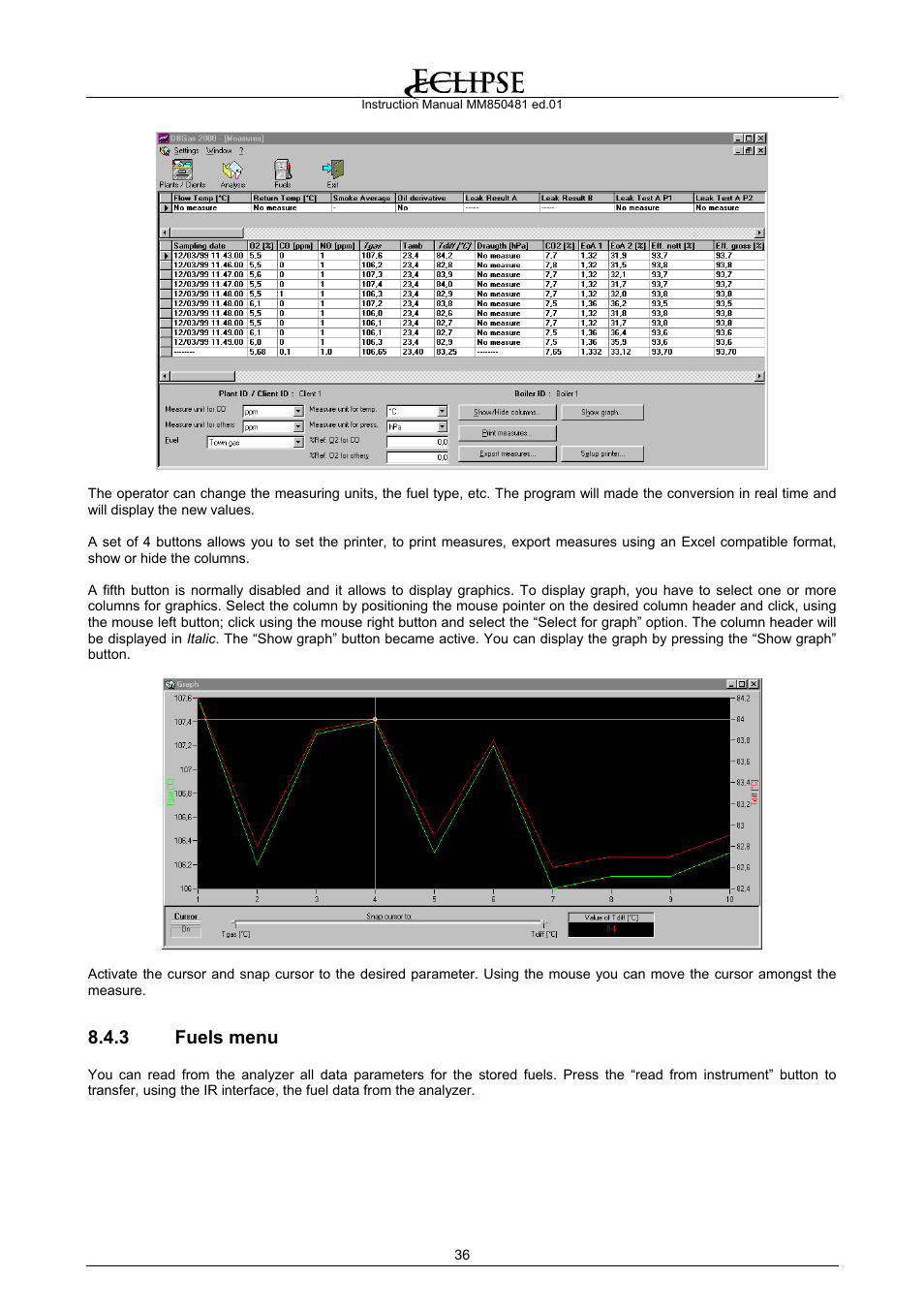 Fuels menu, 3 fuels menu | Eclipse Combustion EGA4 User Manual | Page 36 / 50