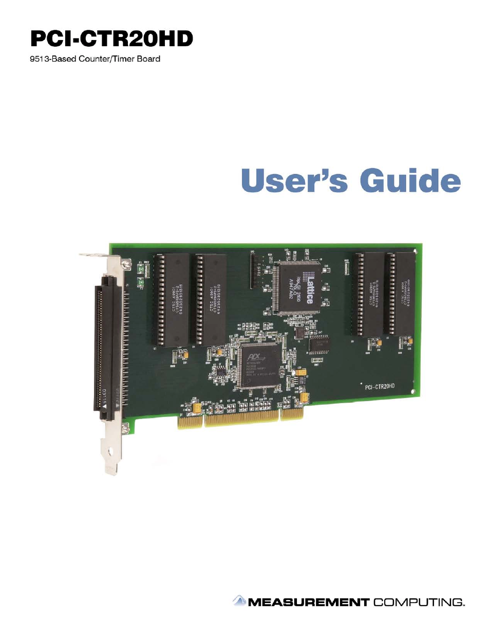Measurement Computing PCI-CTR20HD User Manual | 21 pages