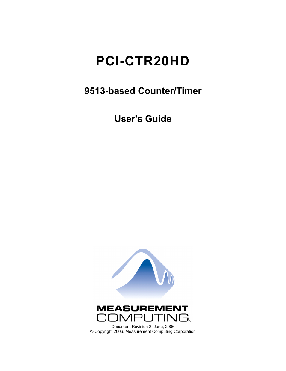 Pci-ctr20hd, 9513-based counter/timer user's guide | Measurement Computing PCI-CTR20HD User Manual | Page 2 / 21