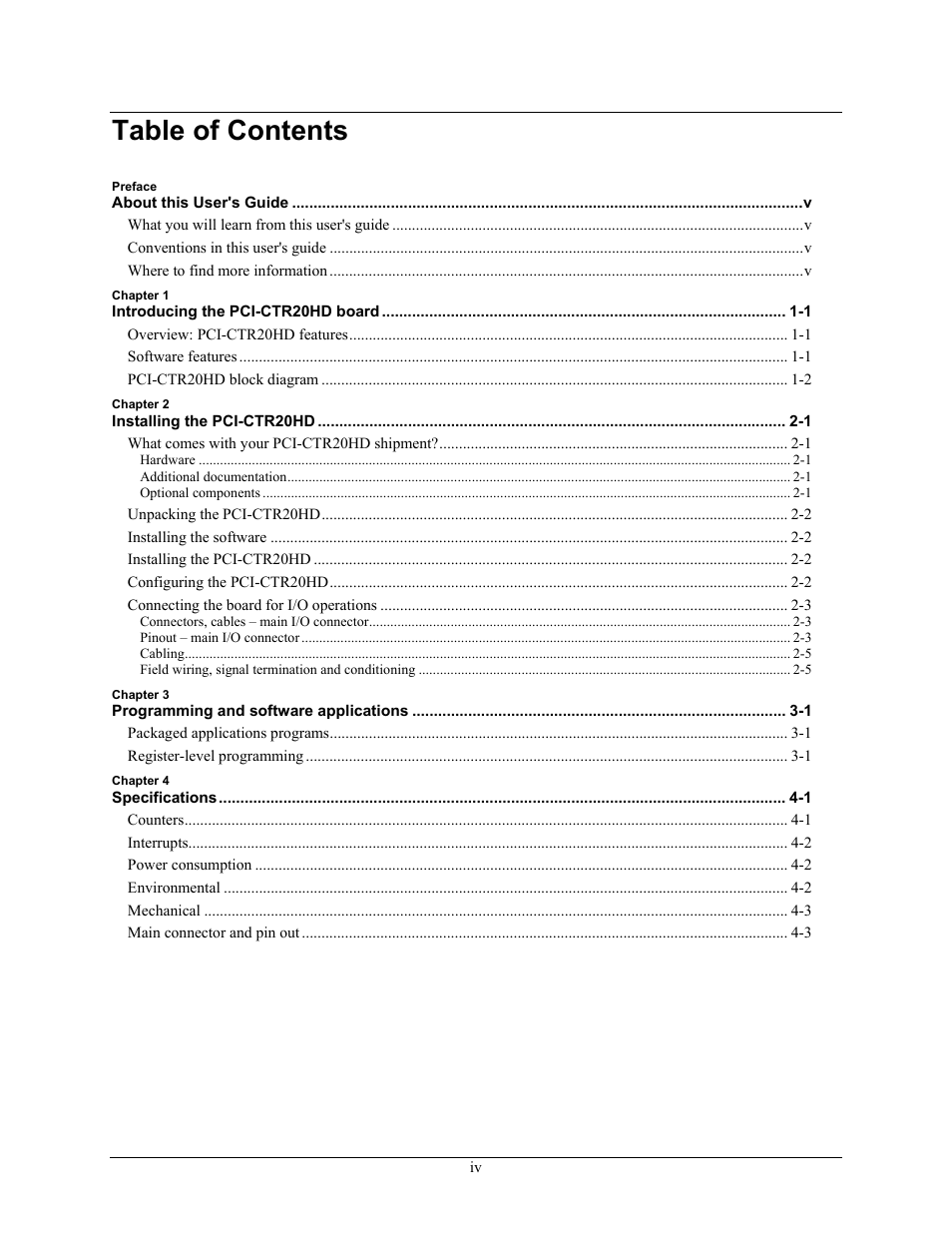 Measurement Computing PCI-CTR20HD User Manual | Page 5 / 21
