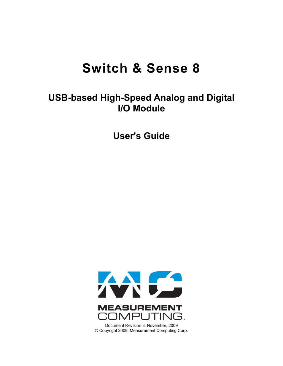 Switch & sense 8 | Measurement Computing SWITCH User Manual | Page 2 / 34