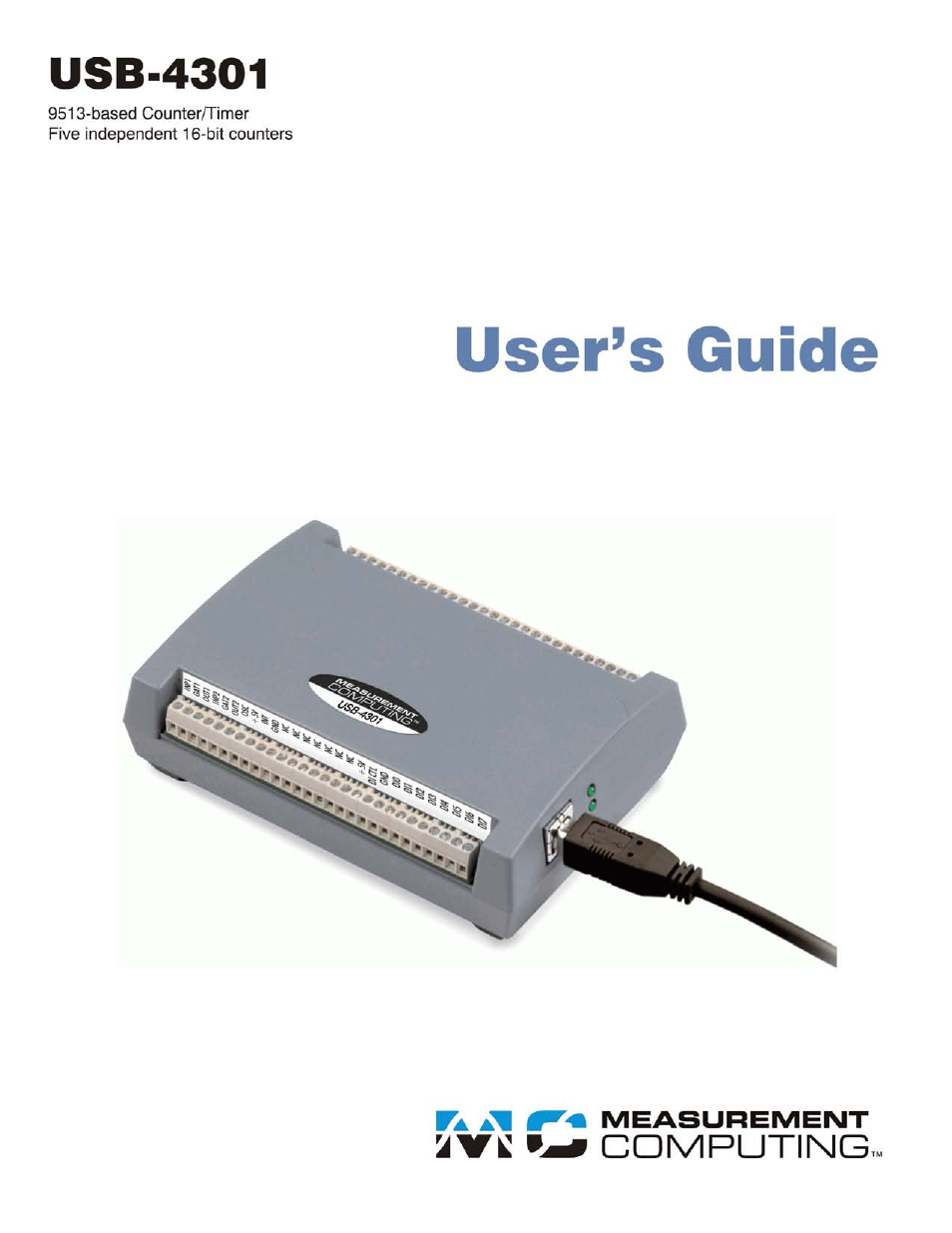 Measurement Computing USB-4301 User Manual | 27 pages