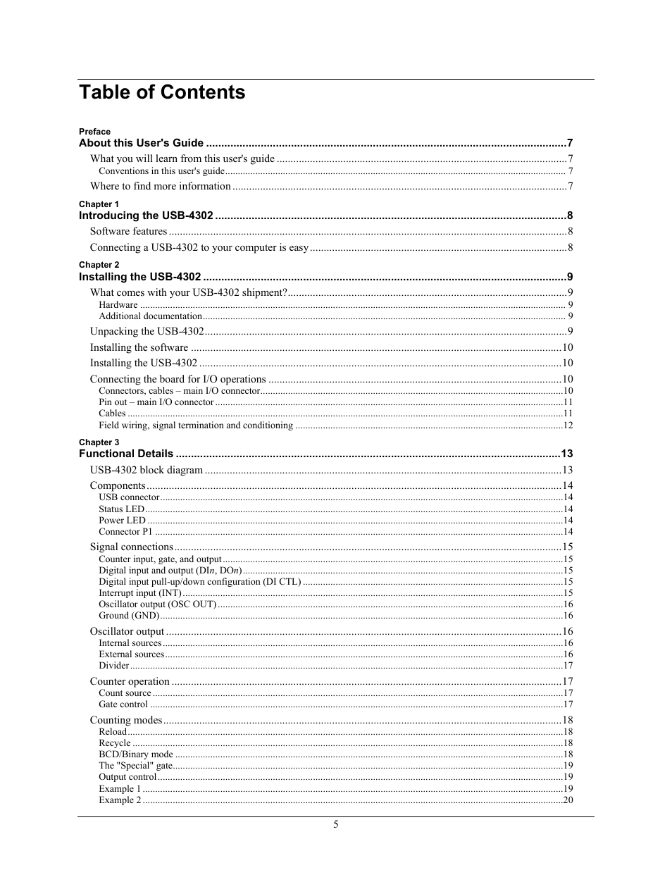 Measurement Computing USB-4302 User Manual | Page 5 / 28