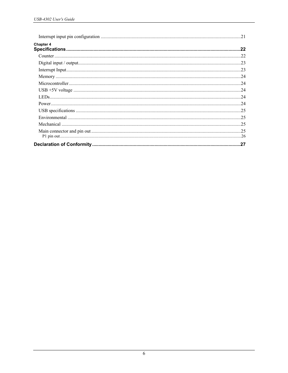 Measurement Computing USB-4302 User Manual | Page 6 / 28