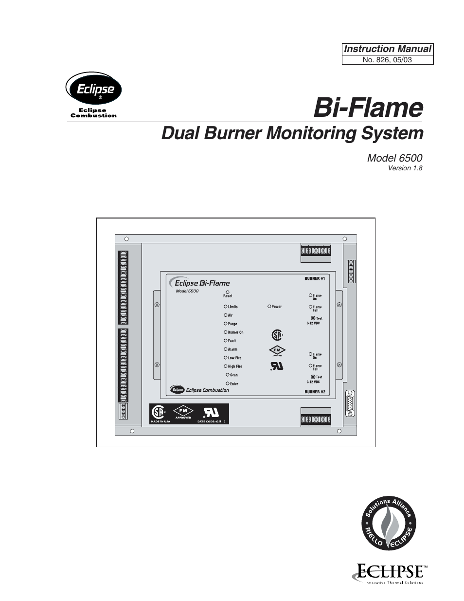 Eclipse Combustion 6500 User Manual | 46 pages