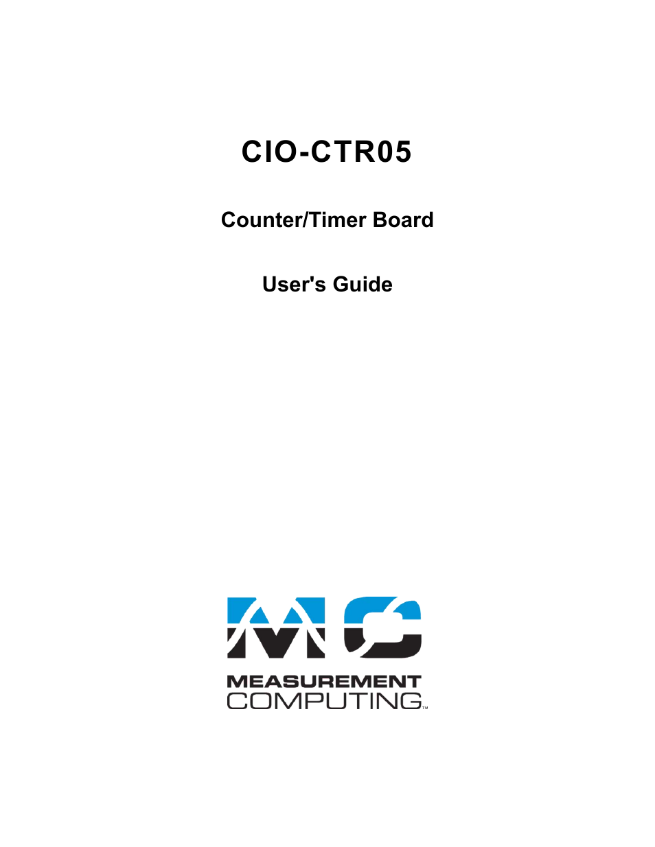 Cio-ctr05, Counter/timer board user's guide | Measurement Computing CIO-CTR05 User Manual | Page 2 / 17