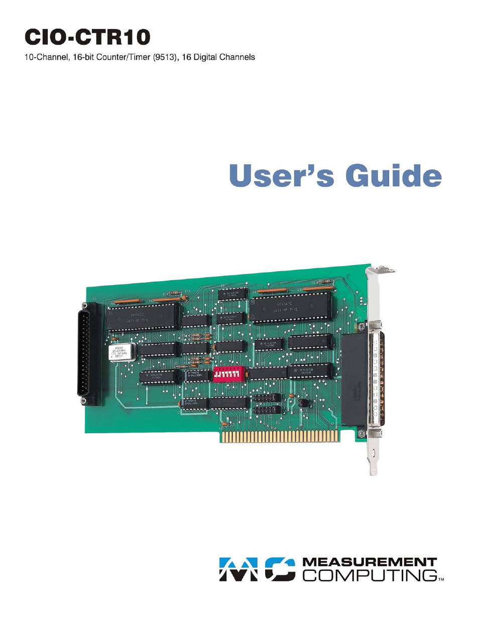 Measurement Computing CIO-CTR10 User Manual | 18 pages