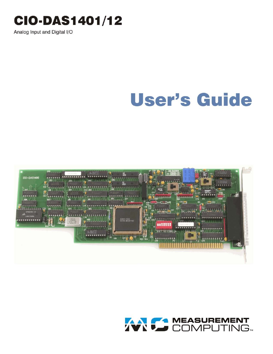 Measurement Computing CIO-DAS1401/12 User Manual | 19 pages