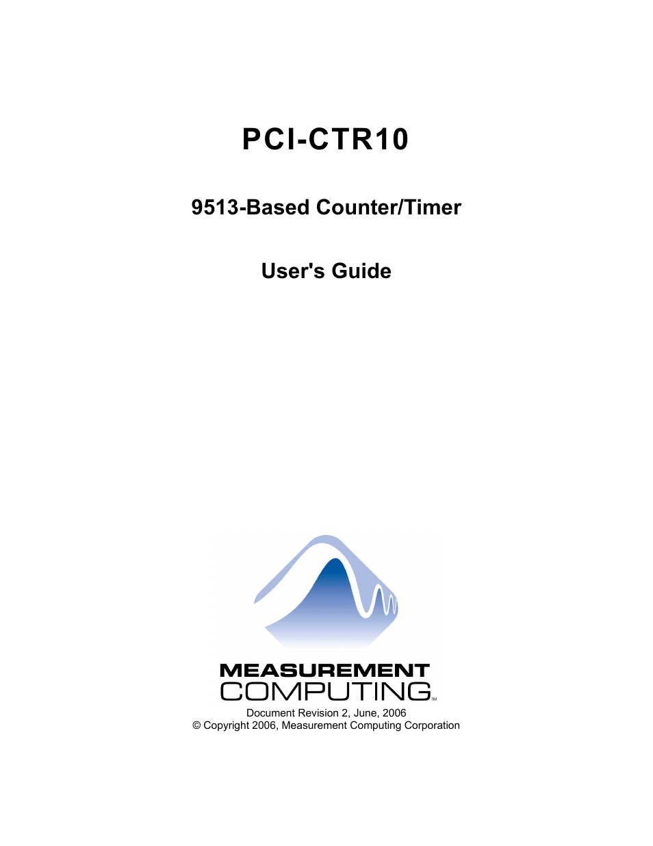 Pci-ctr10, 9513-based counter/timer user's guide | Measurement Computing PCI-CTR10 User Manual | Page 2 / 19