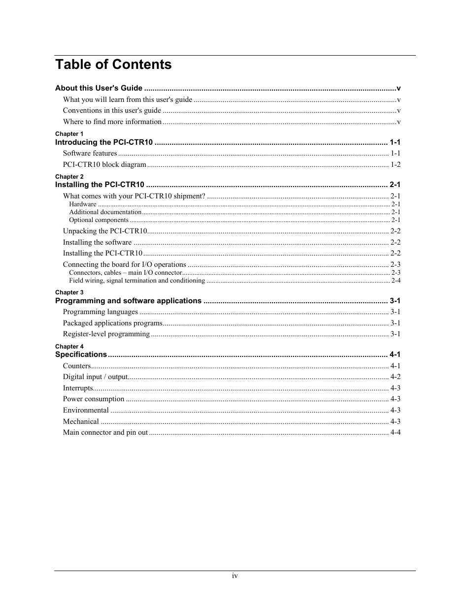 Measurement Computing PCI-CTR10 User Manual | Page 5 / 19