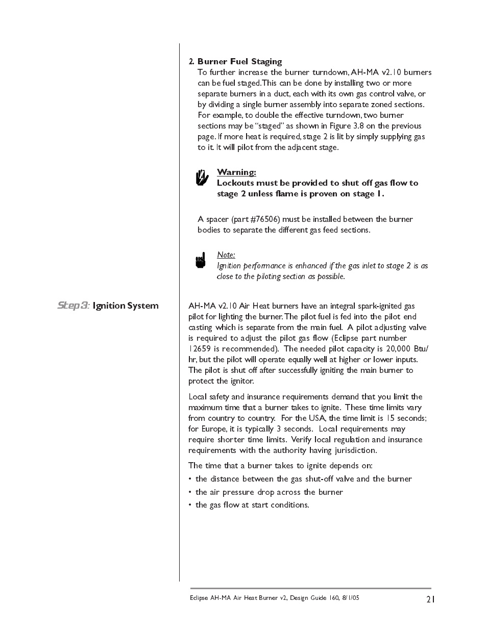 Eclipse Combustion AIRHEAT AH-MA User Manual | Page 21 / 26