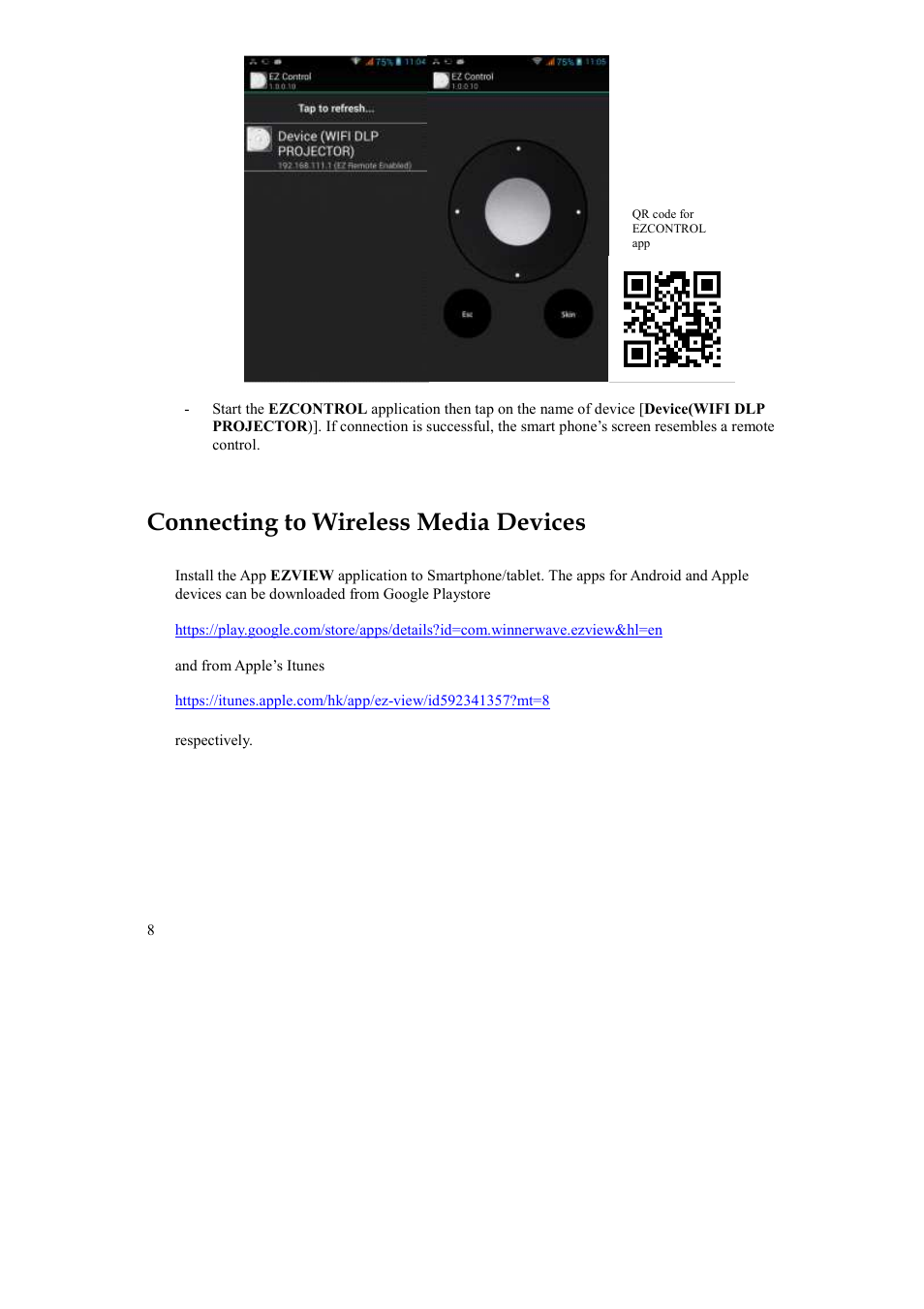 Connecting to wireless media devices | MEGAPOWER ML51 User Manual | Page 8 / 15