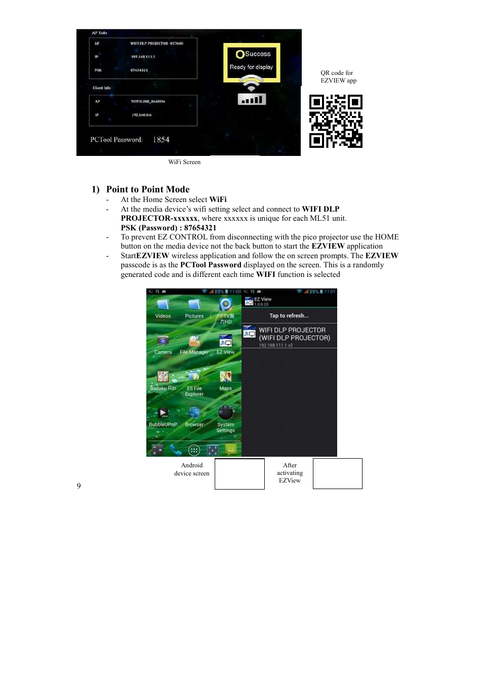 1) point to point mode | MEGAPOWER ML51 User Manual | Page 9 / 15