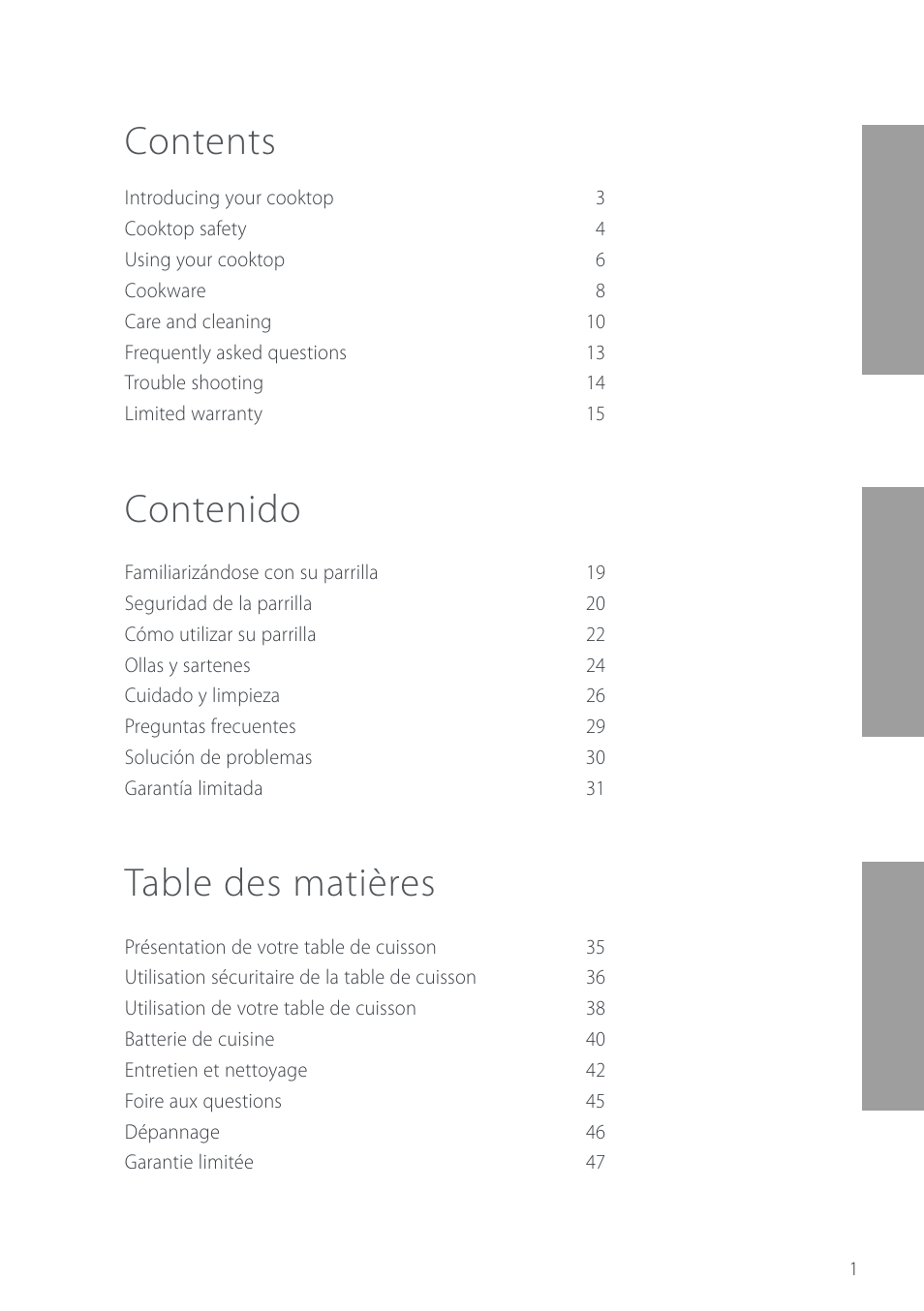 Cuisine-Cookware GC912 User Manual | Page 3 / 52