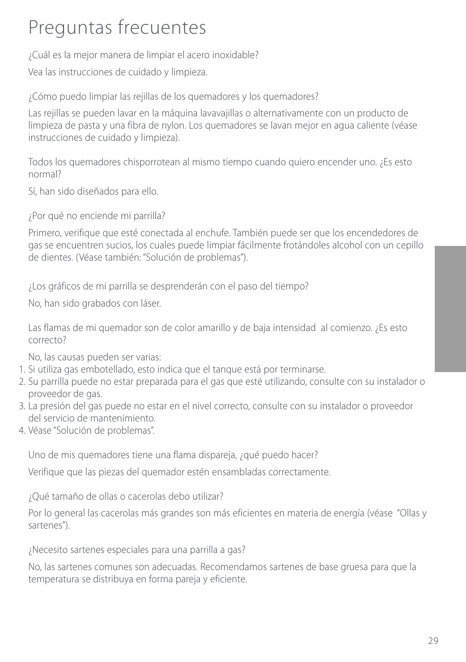 Preguntas frecuentes | Cuisine-Cookware GC912 User Manual | Page 31 / 52