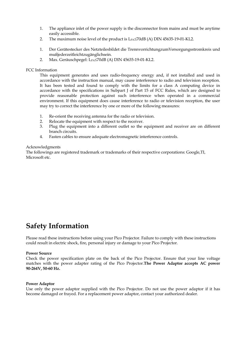 Safety information | MEGAPOWER ML131 User Manual | Page 3 / 27