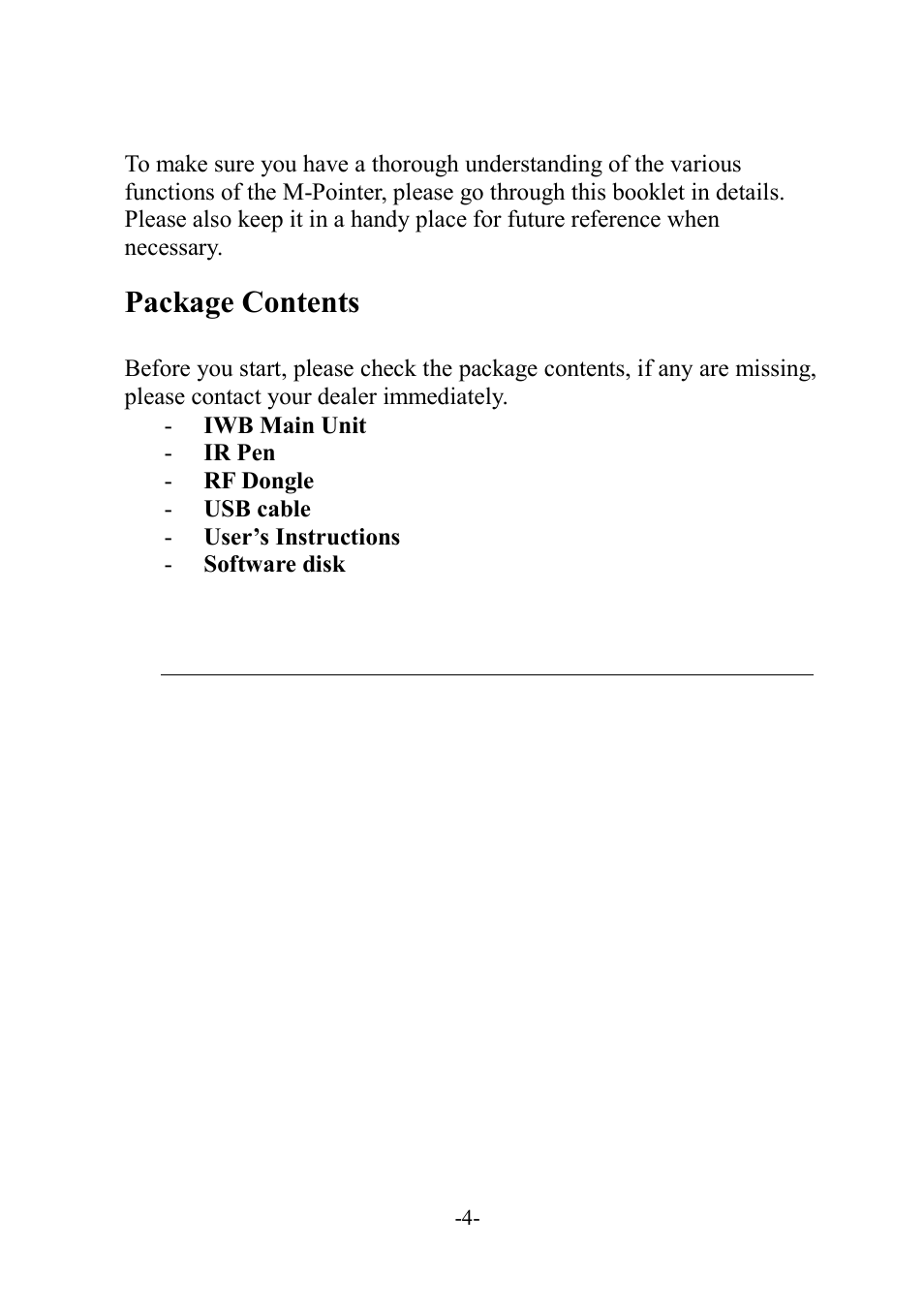 Package contents | MEGAPOWER ML11 User Manual | Page 4 / 32