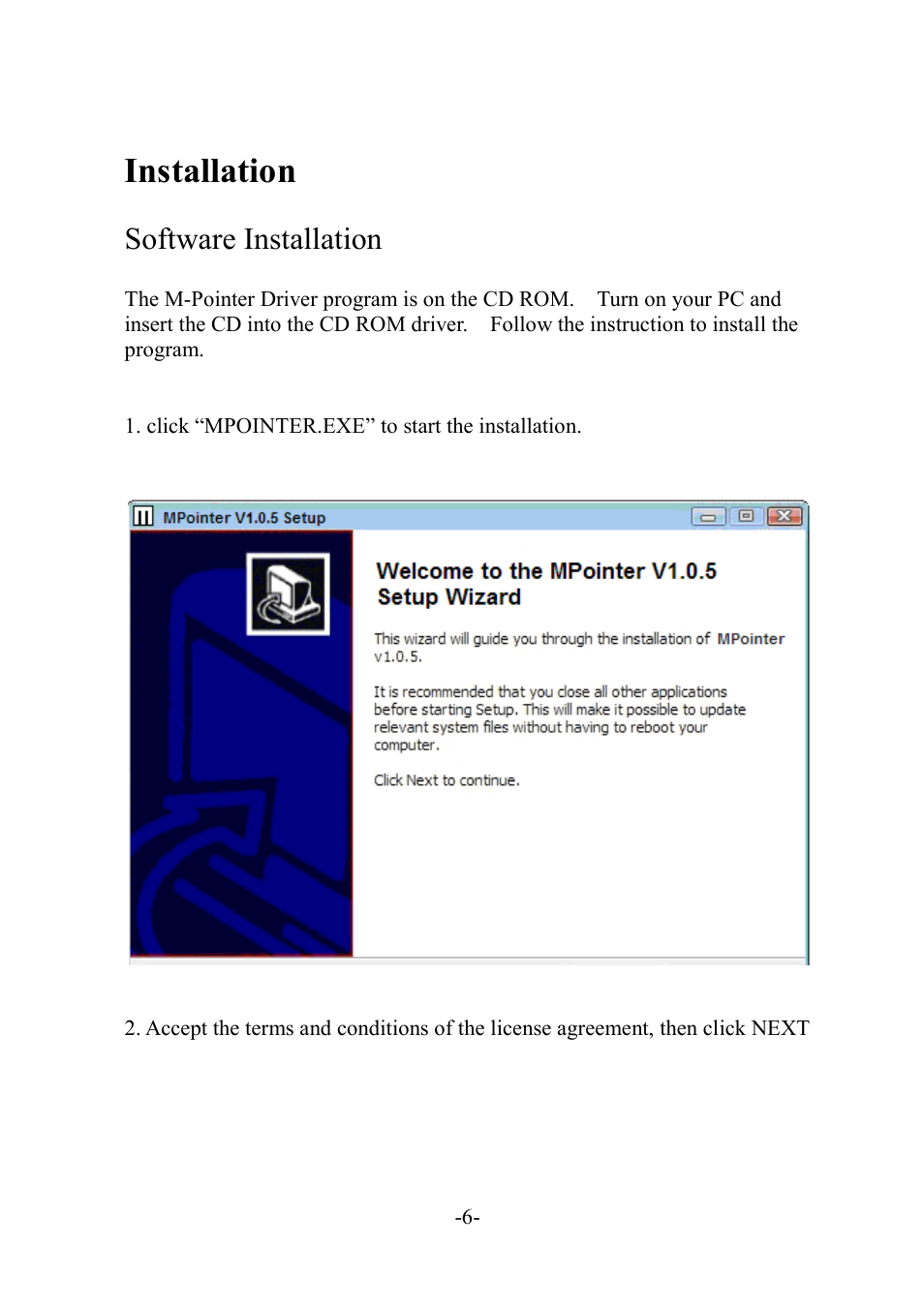 Installation, Software installation | MEGAPOWER ML11 User Manual | Page 6 / 32
