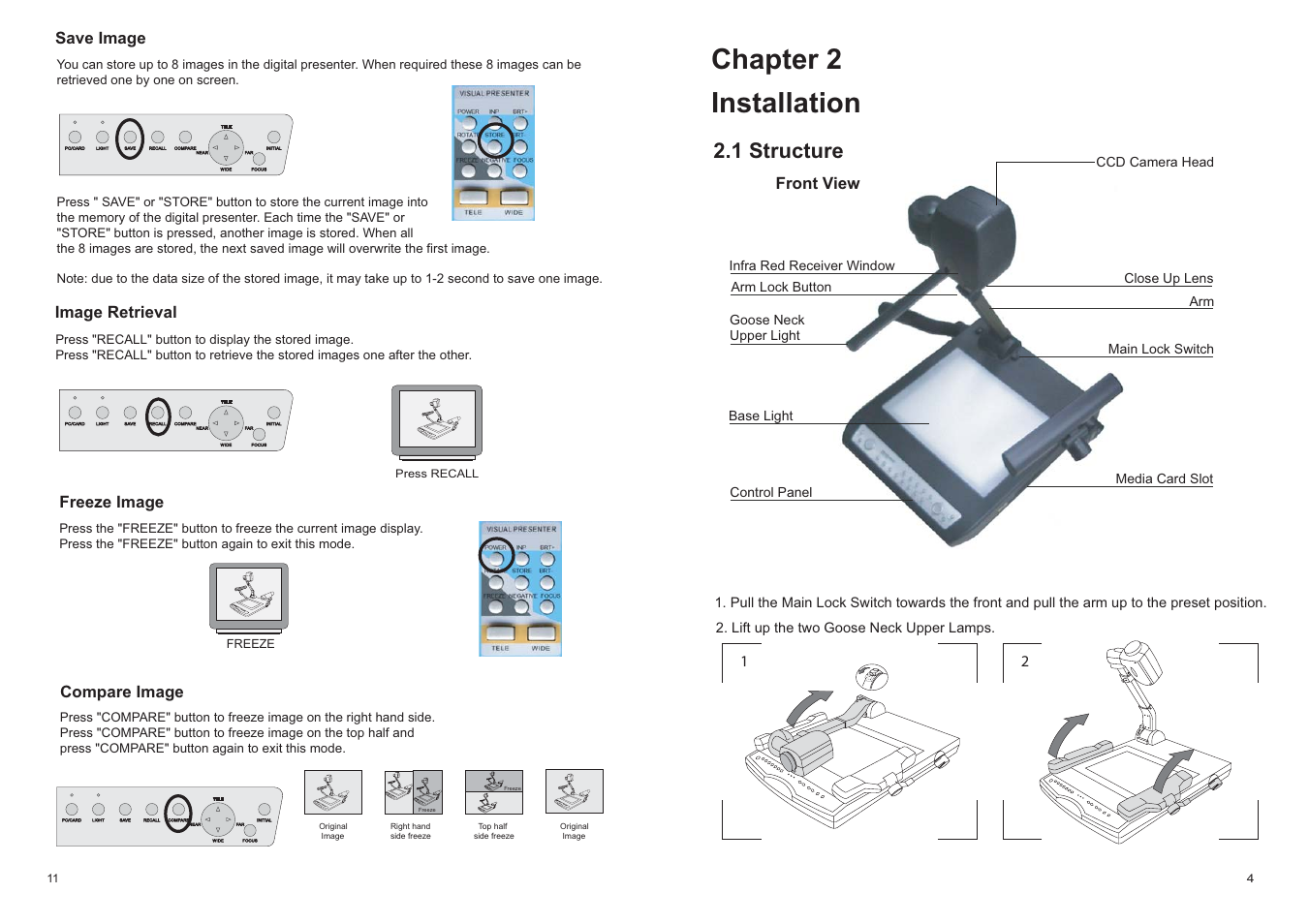Chapter 2 installation, 1 structure | MEGAPOWER MVP-732 User Manual | Page 7 / 9