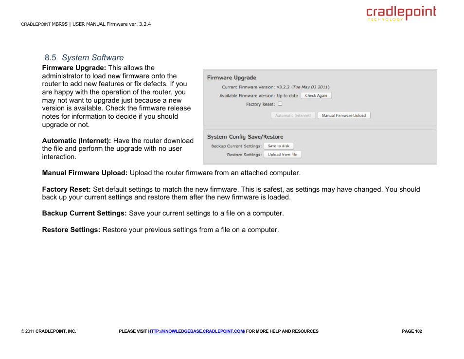 5 system software | Cradlepoint MBR95 User Manual | Page 104 / 122