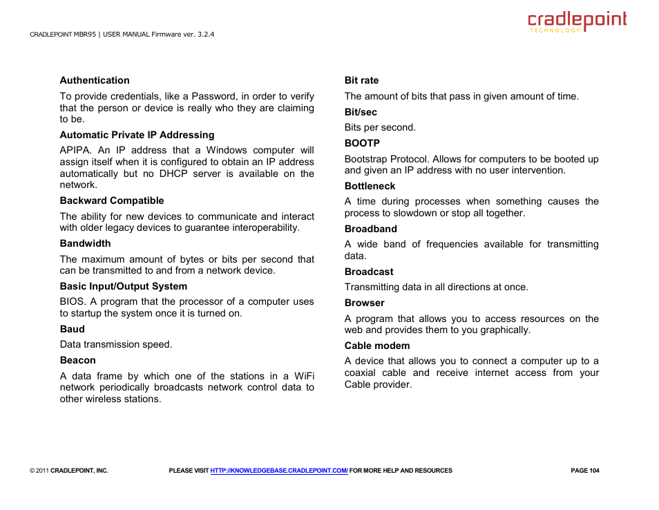 Cradlepoint MBR95 User Manual | Page 106 / 122