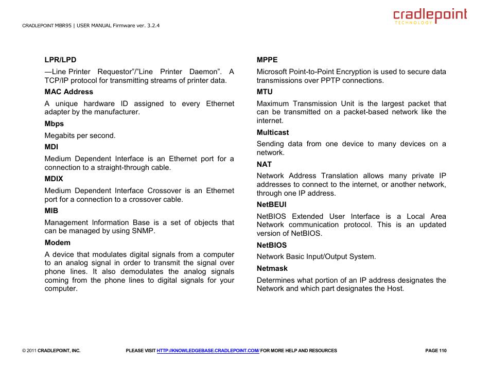 Cradlepoint MBR95 User Manual | Page 112 / 122