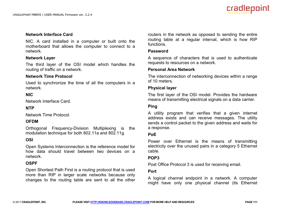 Cradlepoint MBR95 User Manual | Page 113 / 122