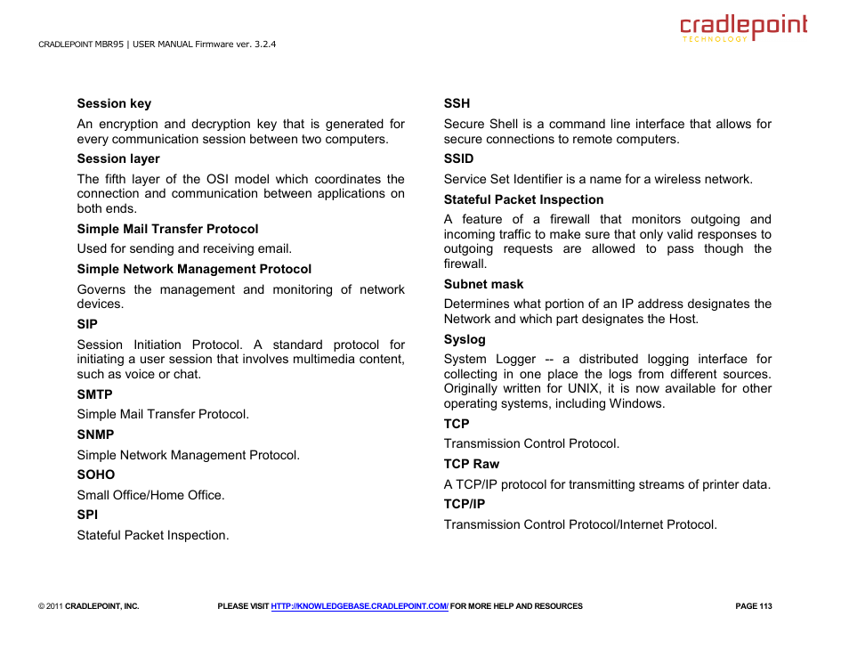 Cradlepoint MBR95 User Manual | Page 115 / 122