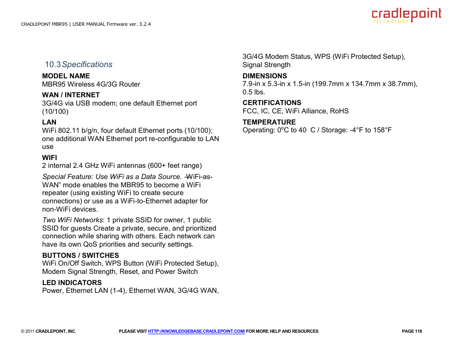 Cradlepoint MBR95 User Manual | Page 120 / 122