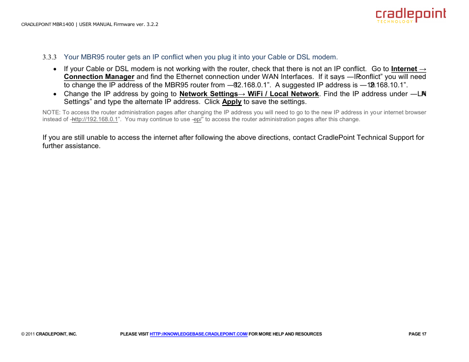Cradlepoint MBR95 User Manual | Page 19 / 122