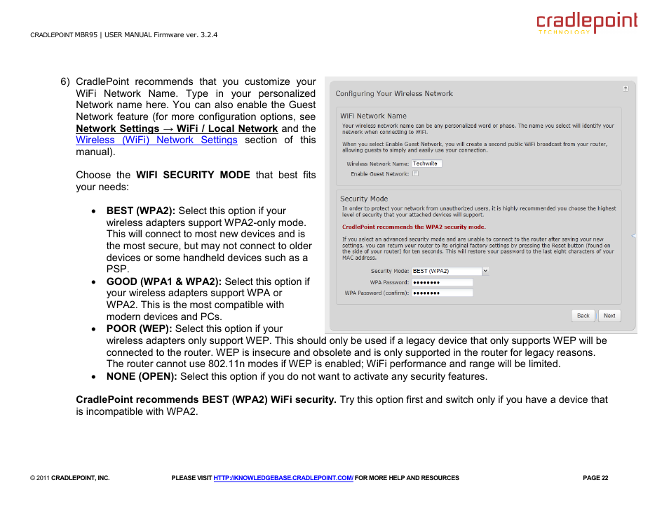Cradlepoint MBR95 User Manual | Page 24 / 122