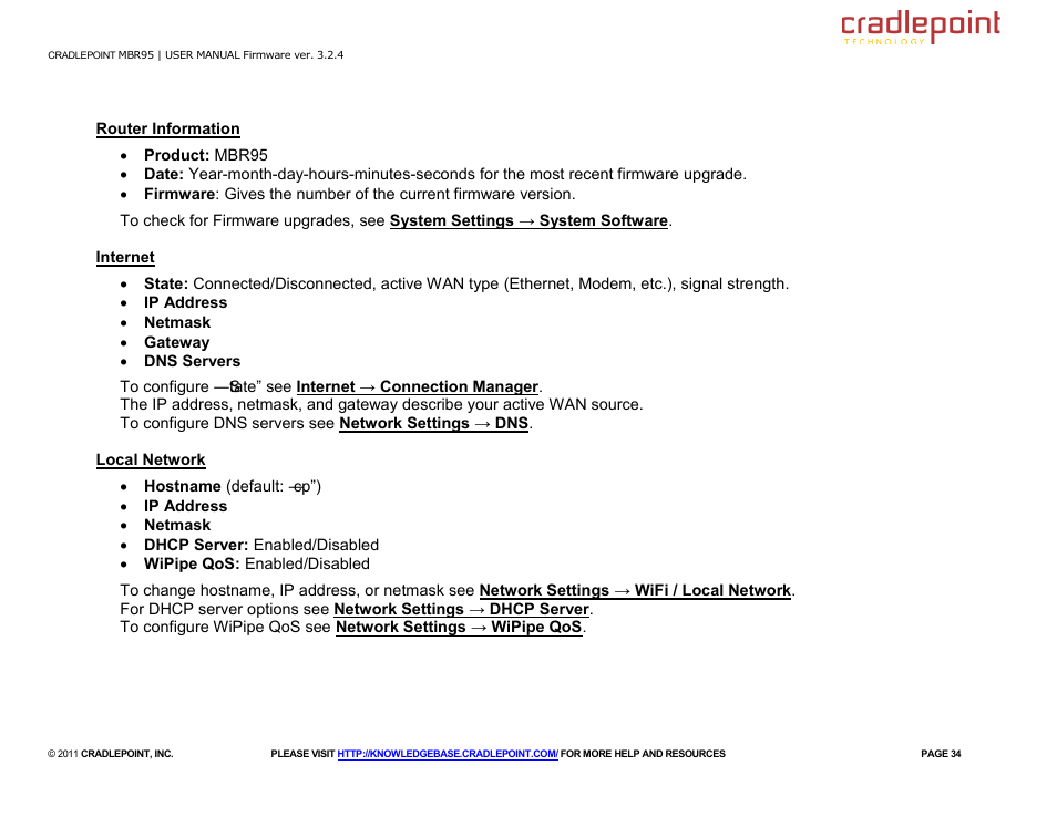Cradlepoint MBR95 User Manual | Page 36 / 122