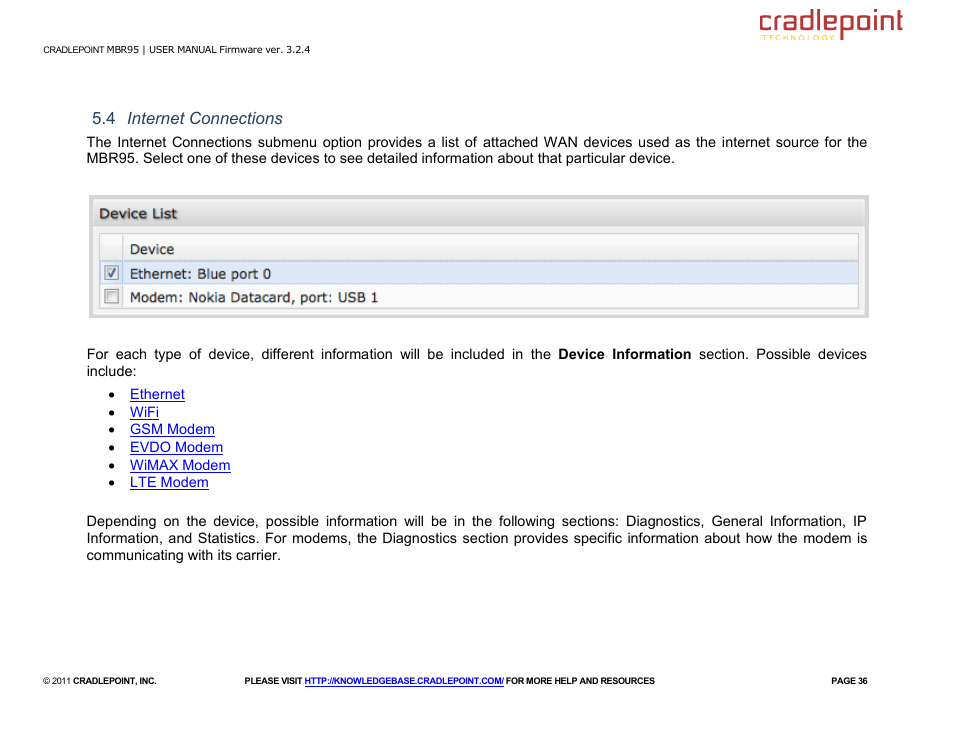 Cradlepoint MBR95 User Manual | Page 38 / 122