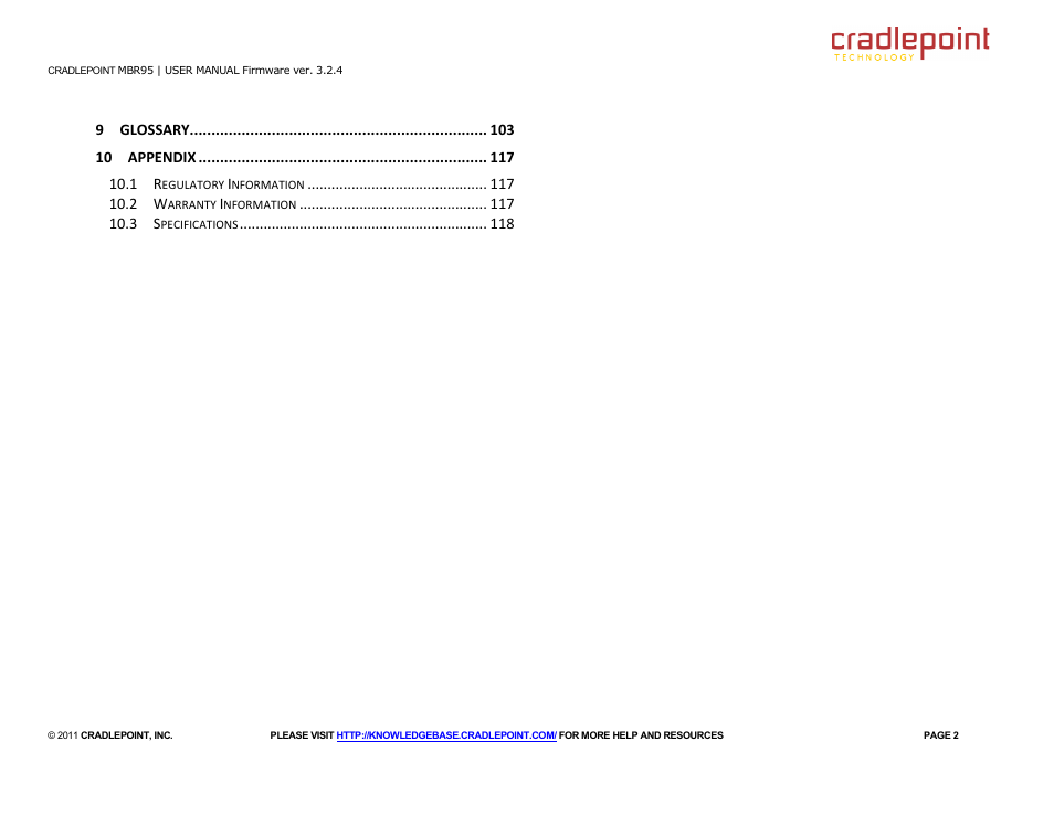 Cradlepoint MBR95 User Manual | Page 4 / 122
