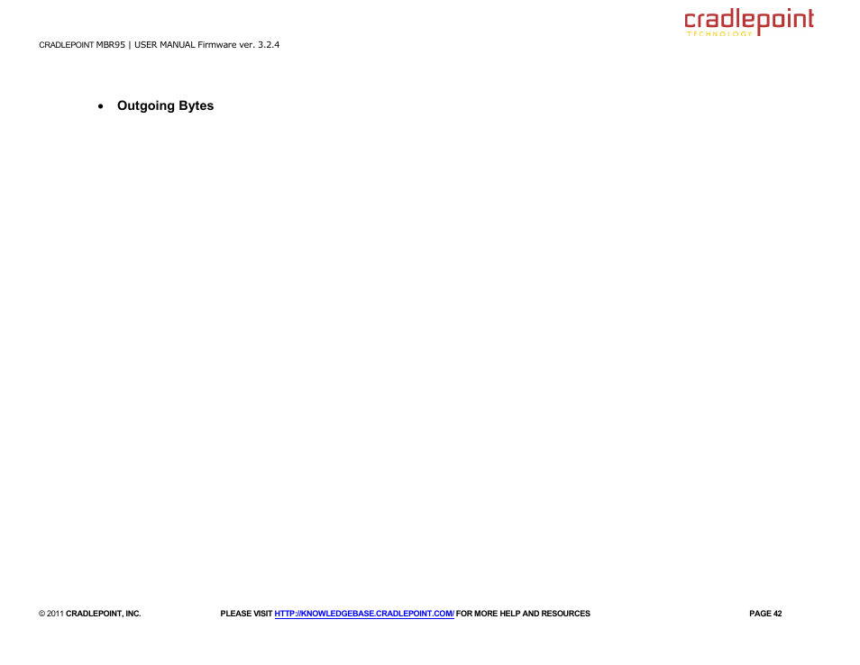 Outgoing bytes | Cradlepoint MBR95 User Manual | Page 44 / 122