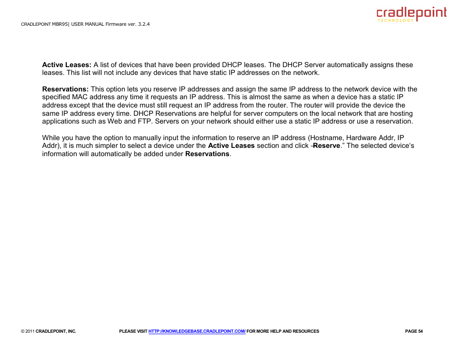 Cradlepoint MBR95 User Manual | Page 56 / 122