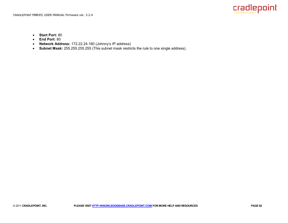 Cradlepoint MBR95 User Manual | Page 64 / 122